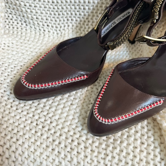 Manolo Blahnik Ankle Strap Pumps - Picture 2 of 9